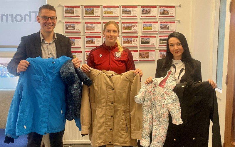 Thorntons joins charity coat collection to provide winter warmth for families in need